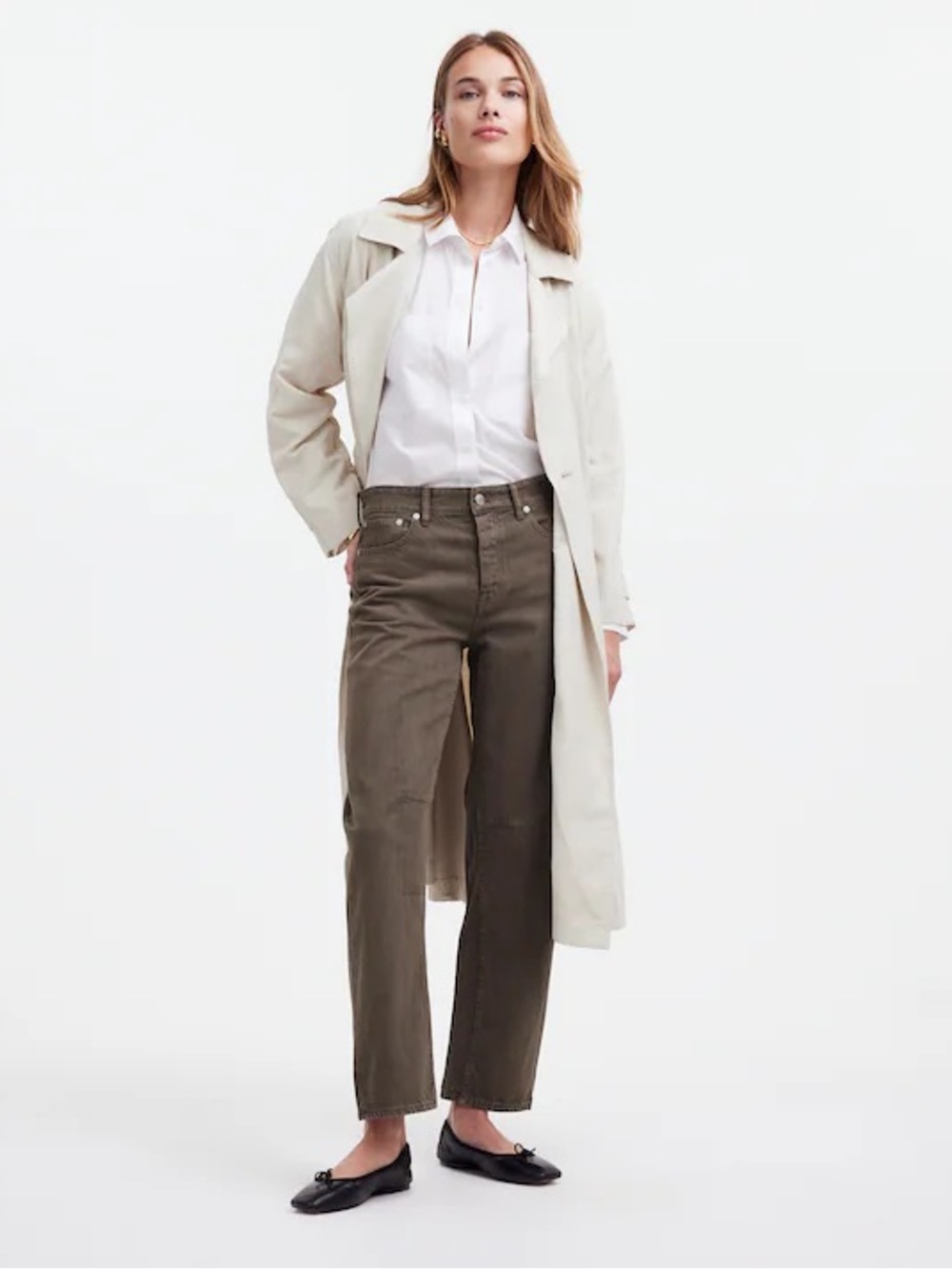 Madewell the darted barrel leg jeans Brown size 24